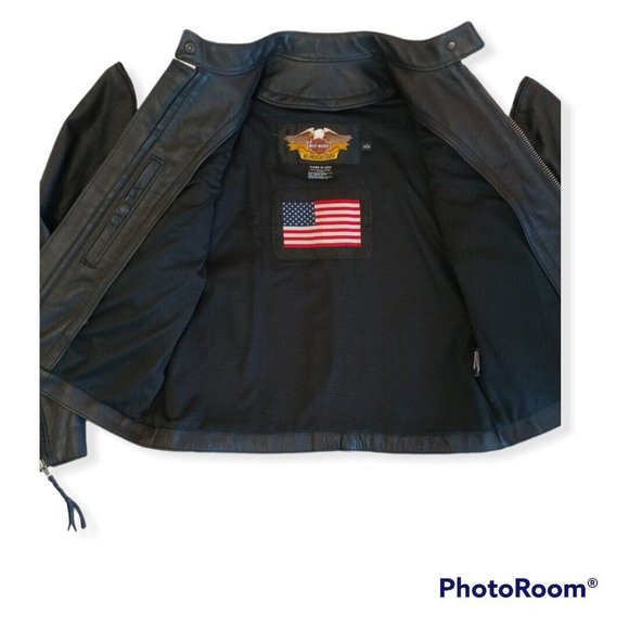 Women's Medium M Harley-Davidson Leather Vest & Jacket 98515-99VW No Liner RARE - Picture 7 of 10